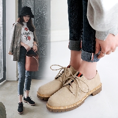 布洛克小皮鞋平底单鞋2018新款春季韩版百搭复古英伦风女鞋D7235