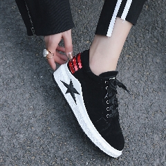 春夏新款真皮内增高鞋百搭休闲鞋系带板鞋厚底松糕单鞋女鞋D7215